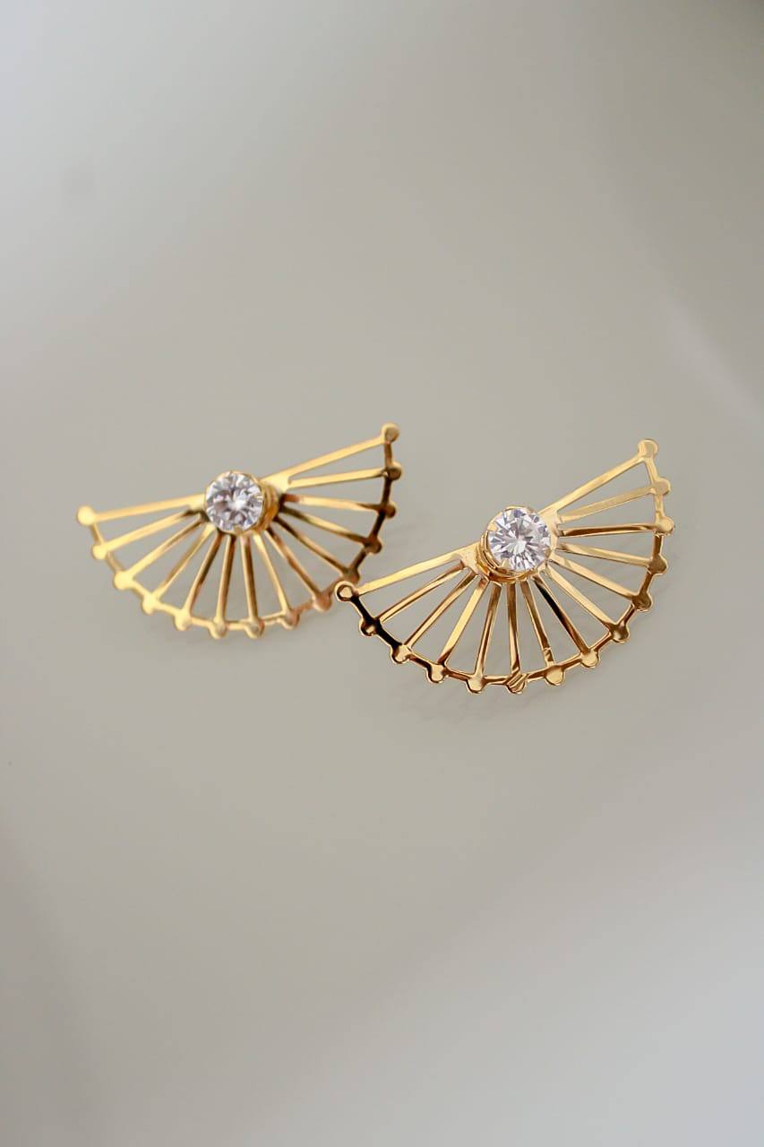 Brinco Leque com Zircônia